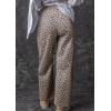 imageCHARTOU Womens Leopard Baggy Jeans Drawstring High Waist Cheetah Denim Wide Leg Pants with PocketsKhaki