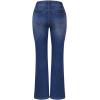 imageCHARTOU Womens Regular Fit Stretch Washed Mid Rise Button Fly Flared Bootcut JeansDark Blue