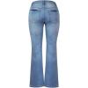 imageCHARTOU Womens Regular Fit Stretch Washed Mid Rise Button Fly Flared Bootcut JeansLight Blue