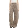 imageCHARTOU Womens Baggy Barrel Wide Leg Jeans Chic Floral Print Y2k Denim Pants Patchwork Jean SweatpantsKhaki
