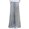 imageCHARTOU Womens Casual Tencel Wide Leg Lounge Pants Yoga Beach Flowy Palazzo with PocketsGrey