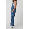 imageCHARTOU Loose Denim Jumpsuit for Women Casual Jean Overalls Baggy Cargo Jumpsuit Sleeveless Bib Overalls PocketsDark Blue