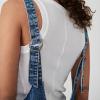 imageCHARTOU Loose Denim Jumpsuit for Women Casual Jean Overalls Baggy Cargo Jumpsuit Sleeveless Bib Overalls PocketsDark Blue