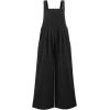 imageCHARTOU Womens Jumpsuits Loose Casual Sleeveless Wide Leg Long Pants Rompers Overalls with PocketsBlack