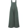 imageCHARTOU Womens Jumpsuits Loose Casual Sleeveless Wide Leg Long Pants Rompers Overalls with PocketsGreen