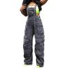 imageCHARTOU Women Denim Bib Overall Cargo Jean Jumpsuit Baggy Utility Romper Loose Fit Suspender Overalls PocketsGrey
