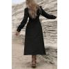 imageCHARTOU Women Long Corduroy Dress Fall Casual Long Sleeve Button Down Corduroy Shirt Dress with BeltBlack