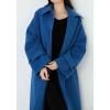 imageCHARTOU Women Warm Long Winter Coats Wool Trench Pea Coat Overcoat with BeltBlue