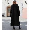 imageCHARTOU Womens Long Faux Fur Coat Open Front Cardigan V Neck Oversized Fuzzy Sherpa Fleece Jacket Warm Teddy Coats OvercoatBlack