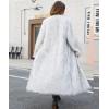 imageCHARTOU Womens Long Faux Fur Coat Open Front Cardigan V Neck Oversized Fuzzy Sherpa Fleece Jacket Warm Teddy Coats OvercoatWhite