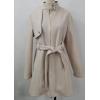 imageCHARTOU Womens Stand Collar Dress Coat Winter Zip Up Belted Cinched A Line Light Wool Trench PeacoatApricot