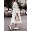 imageCHARTOU Womens Wool Blend Wrap Coat Classic Tailored Collar Woolen Overcoat with BeltWhite