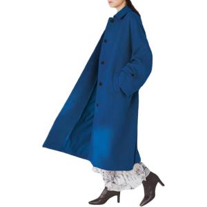 imageCHARTOU Women Warm Long Winter Coats Wool Trench Pea Coat Overcoat with BeltBlue
