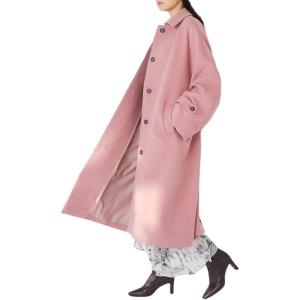 imageCHARTOU Women Warm Long Winter Coats Wool Trench Pea Coat Overcoat with BeltPink