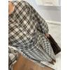 imageCHARTOU Women Long Sleeve Plaid Dress Front Half Button Flowy Gingham Long Casual Shirt Dresses with BeltGrey
