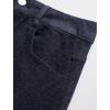 imageCHARTOU Long Denim Skirt for Women Elegant Back Elastic Waist Frayed ALine Flowy Jean Skirt with PocketsNavy Blue