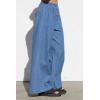 imageCHARTOU Lightweight Denim Palazzo Pants for Women Baggy Wide Leg Jeans Elastic Waist Loose TrousersLight Blue