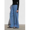 imageCHARTOU Lightweight Denim Palazzo Pants for Women Baggy Wide Leg Jeans Elastic Waist Loose TrousersLight Blue