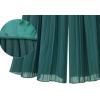 imageCHARTOU Womens Loose Chiffon Elastic Waist Pleated Cropped Wide Leg Pants PalazzoGreen