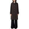 imageCHARTOU Women Long Winter Pea Trench Coat Single Breast Wool Blend Midi Long OvercoatCoffee