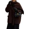 imageCHARTOU Women Oversized Wool Trench Overcoat Winter Scarf Collar Single Breasted Outwear JacketCoffee