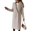 imageCHARTOU Womens Winter Wool Blend Double Breasted Slim Long Trench Coat OvercoatBeige