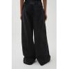 imageCHARTOU Women Wide Leg Jeans High Waisted Straight Leg Baggy Drawstring Denim PantsBlack