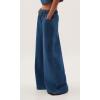 imageCHARTOU Women Wide Leg Jeans High Waisted Straight Leg Baggy Drawstring Denim PantsBlue