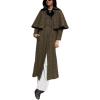 image:imageCHARTOU Women Plaid Poncho Long Pea Coat Fall Winter Wool Lapel Double Breasted Cape Cloak OvercoatPlaid