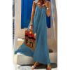 image:imageCHARTOU Women 2025 Summer Linen Maxi Dress Sleeveless Open Back Beach Vacation DressesBlue
