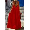 image:imageCHARTOU Women 2025 Summer Linen Maxi Dress Sleeveless Open Back Beach Vacation DressesRed