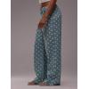 image:imageCHARTOU Women Polka Dot Wide Leg Denim Pants Color Contrast High Waist Baggy Boyfriend Jeans with PocketsBlue