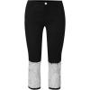 image:imageCHARTOU Women Skinny Stretchy Denim Pants Capris Jeans Lace Cropped Jeans Lightweight Denim PantsBlack