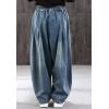 image:imageCHARTOU Women Wide Leg Jeans Baggy Y2k Denim Pants Palazzo Jeans Loose Harem Pants Pleated Balloon Barrel JeansBlue