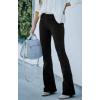 image:imageCHARTOU Womens Vintage Elastic High Waist Flared Bell Bottom Corduroy PantsBlack