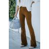 image:imageCHARTOU Womens Vintage Elastic High Waist Flared Bell Bottom Corduroy PantsBrown