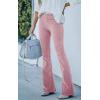 image:imageCHARTOU Womens Vintage Elastic High Waist Flared Bell Bottom Corduroy PantsPink