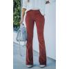 image:imageCHARTOU Womens Vintage Elastic High Waist Flared Bell Bottom Corduroy PantsRust