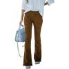 image:imageCHARTOU Womens Vintage Elastic High Waist Flared Bell Bottom Corduroy PantsBrown