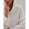 image:imageCHARTOU Women Lightweight Hoodies Knitted Sweatshirt Oversized Fall Fashion Pullover Sweater TopsBeige