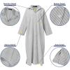 image:imageCHARTOU Women Loose Striped Shirt Dress Long Sleeve Flowy Shift Dress Button Up Cotton Maxi Dress Kimono Beach Cover UpsBlack