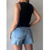 image:imageCHARTOU Women Tie Front Knit Vest Top Crochet Sweater Vest Shirt V Neck Knitted Tank Sleeveless Vest Y2k StreetwearBlack