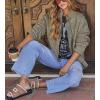 image:imageCHARTOU Women Vintage Quilted Puffer Jacket Coat Winter Oversized Stand Collared Zipper Up Outwear ShacketBrown
