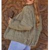 image:imageCHARTOU Women Vintage Quilted Puffer Jacket Coat Winter Oversized Stand Collared Zipper Up Outwear ShacketBrown