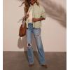 image:imageCHARTOU Women Vintage Quilted Puffer Jacket Coat Winter Oversized Stand Collared Zipper Up Outwear ShacketGreen