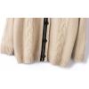 image:imageCHARTOU Chunky Cardigan Sweaters for Women Contrast Trim Loose Open Front Fall Cardigan CoatApricot