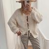 image:imageCHARTOU Tie Front Cardigan Sweater for Women y2k Streetwear Long Sleeve Knit Bow Sweater TopsApricot