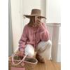 image:imageCHARTOU Tie Front Cardigan Sweater for Women y2k Streetwear Long Sleeve Knit Bow Sweater TopsPink