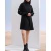image:imageCHARTOU Women 2 Piece Cropped Sweater Short Dress Suit Fall Turtleneck Jumper Belt Vest Dress Matching SetsBlack