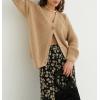 image:imageCHARTOU Women Cardigan Sweater 2025 Fall Outfits Button Down Open Front Oversized Slouchy Knit OuterwearKhaki